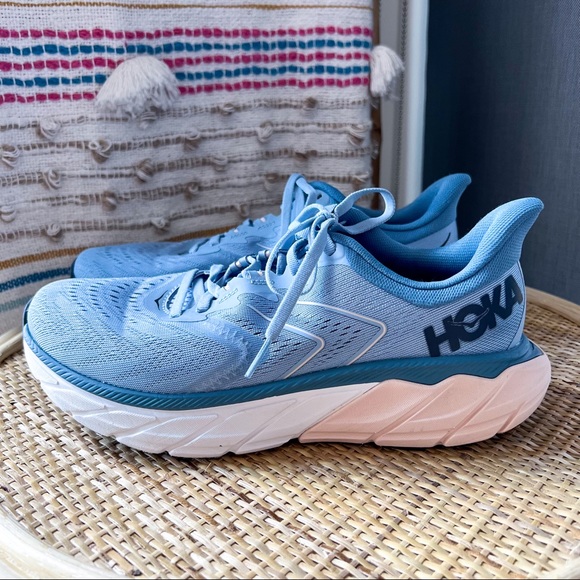 HOKA ONE ONE Arahi 5 Blue Fog Provincial Blue Road-Running Sneakers 8.5 Wide - Picture 4 of 8